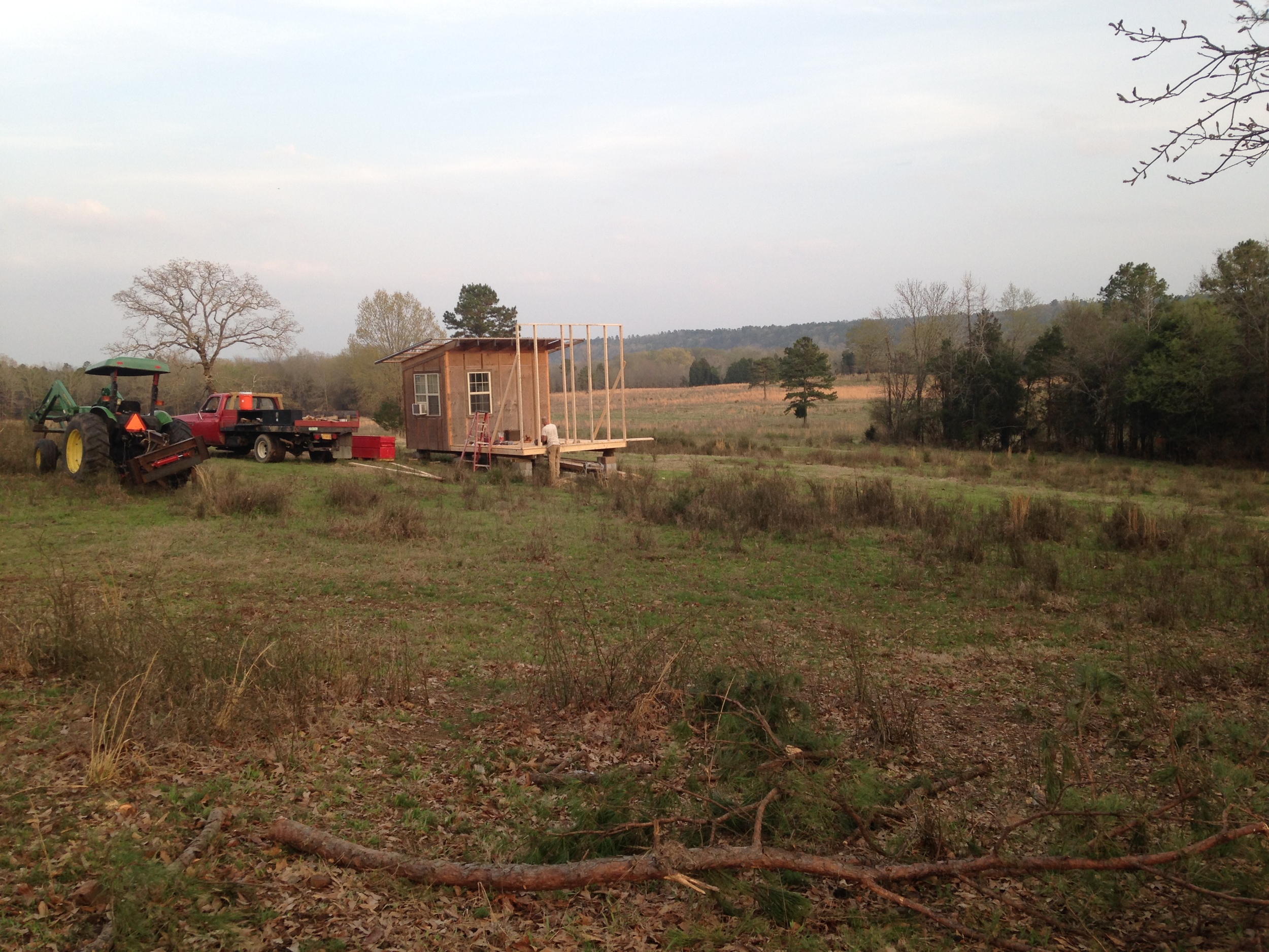 Framing the addition begins