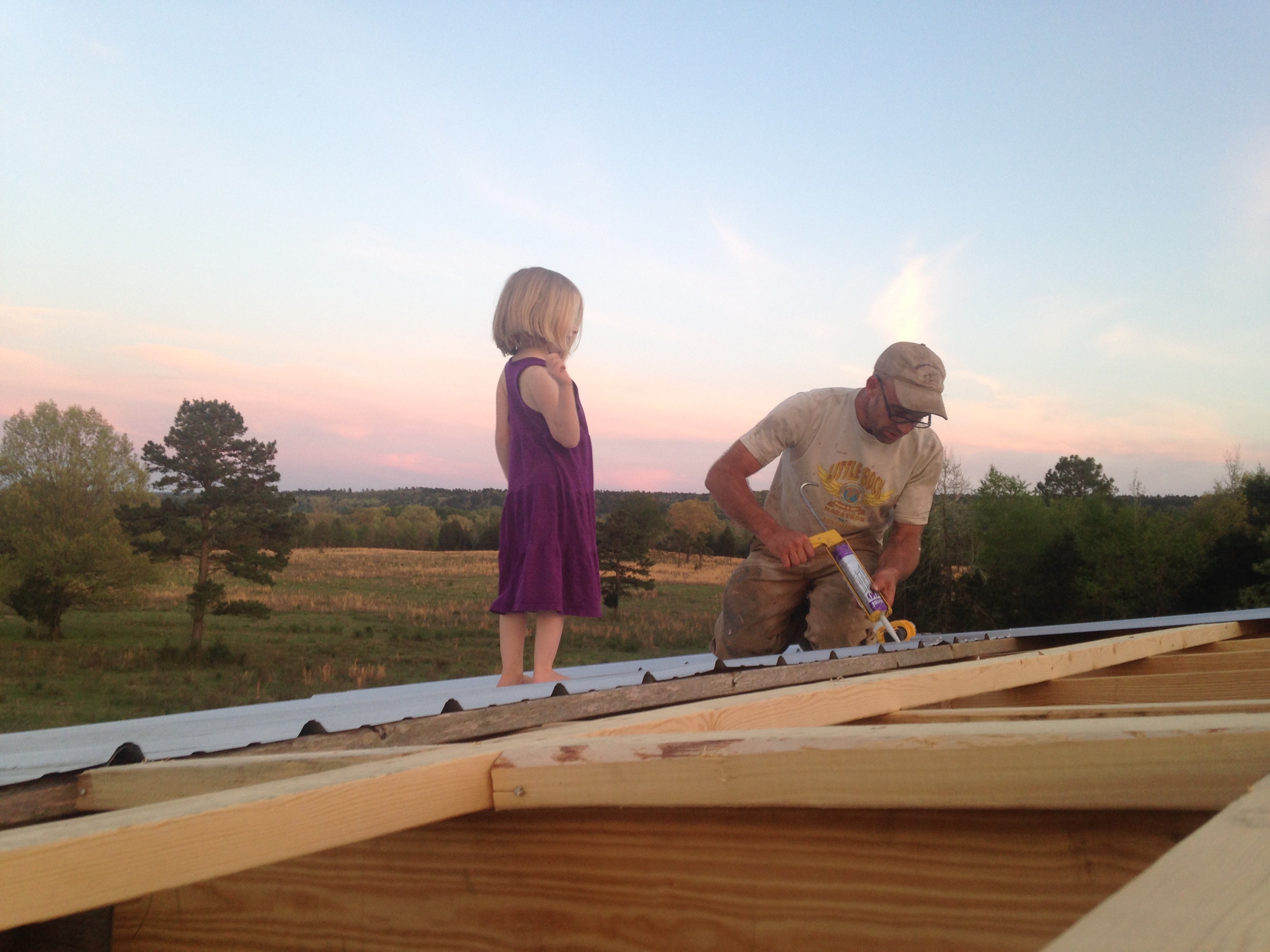 Making sure the roof goes on right