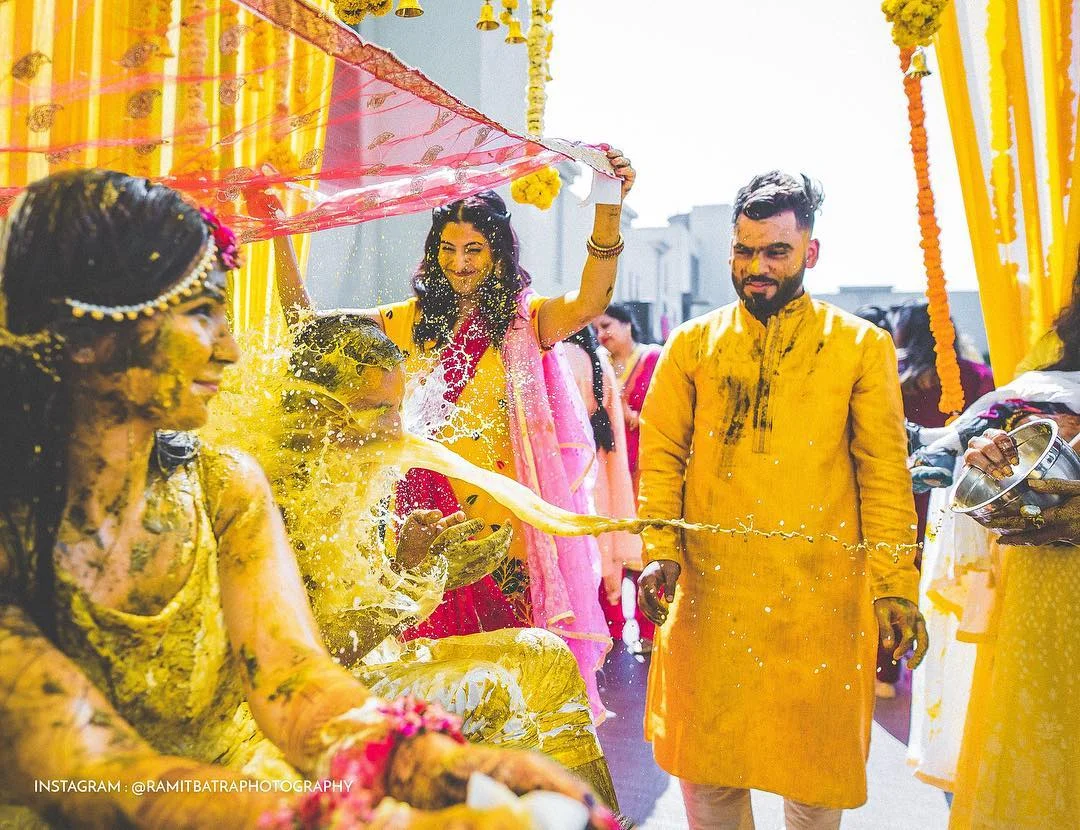 ramitbatraphotography Haldi Done Right ✨💛 . . 📸 @ramitbatraphotography