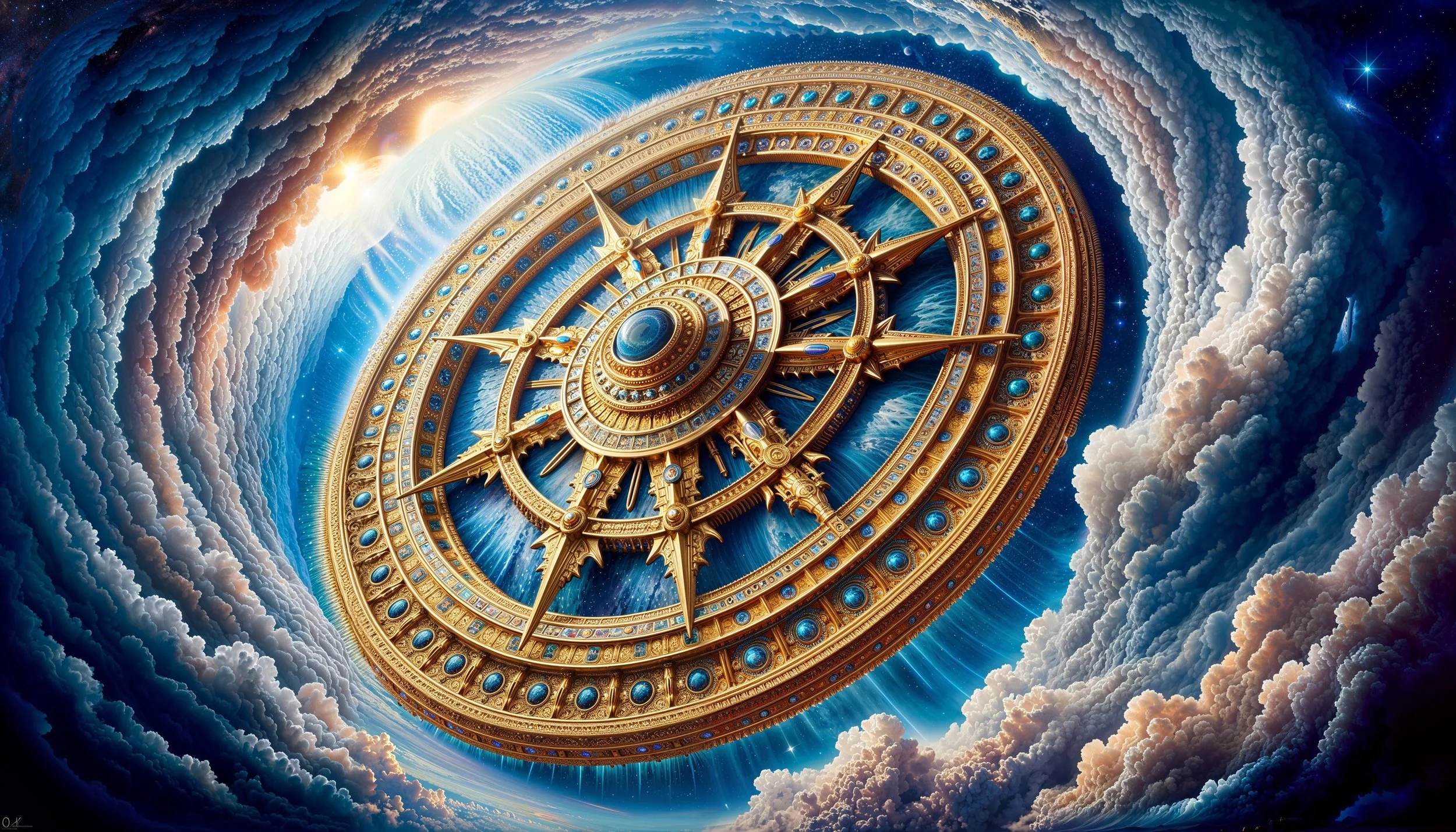 magnific-BFFUUGEsySCICfq9ABwr-DALL·E 2023-10-22 18.02.58 - Exquisite oil painting capturing the divine wheel from Ezekiel's vision in the Bible. Staying true to the biblical account, the magnificent wheel stan.jpeg