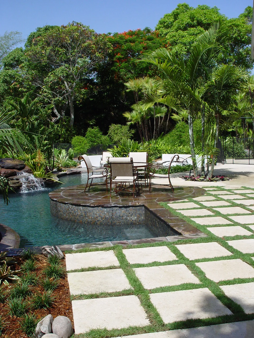tropical oasis backyard on South Miami Tropical Oasis David Font Design