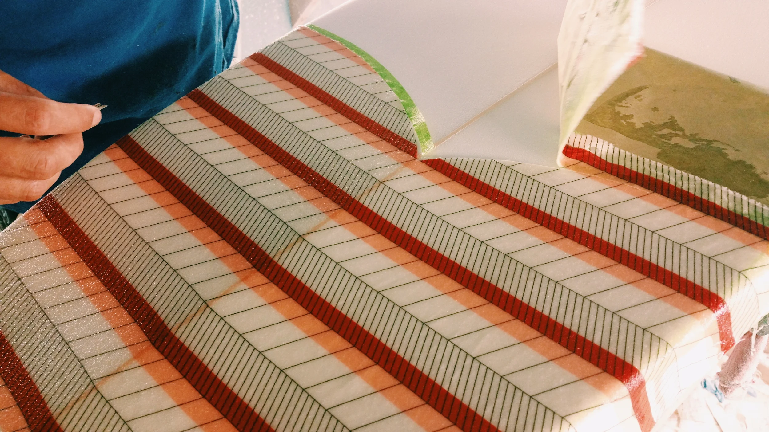 Remove masking paper/tape