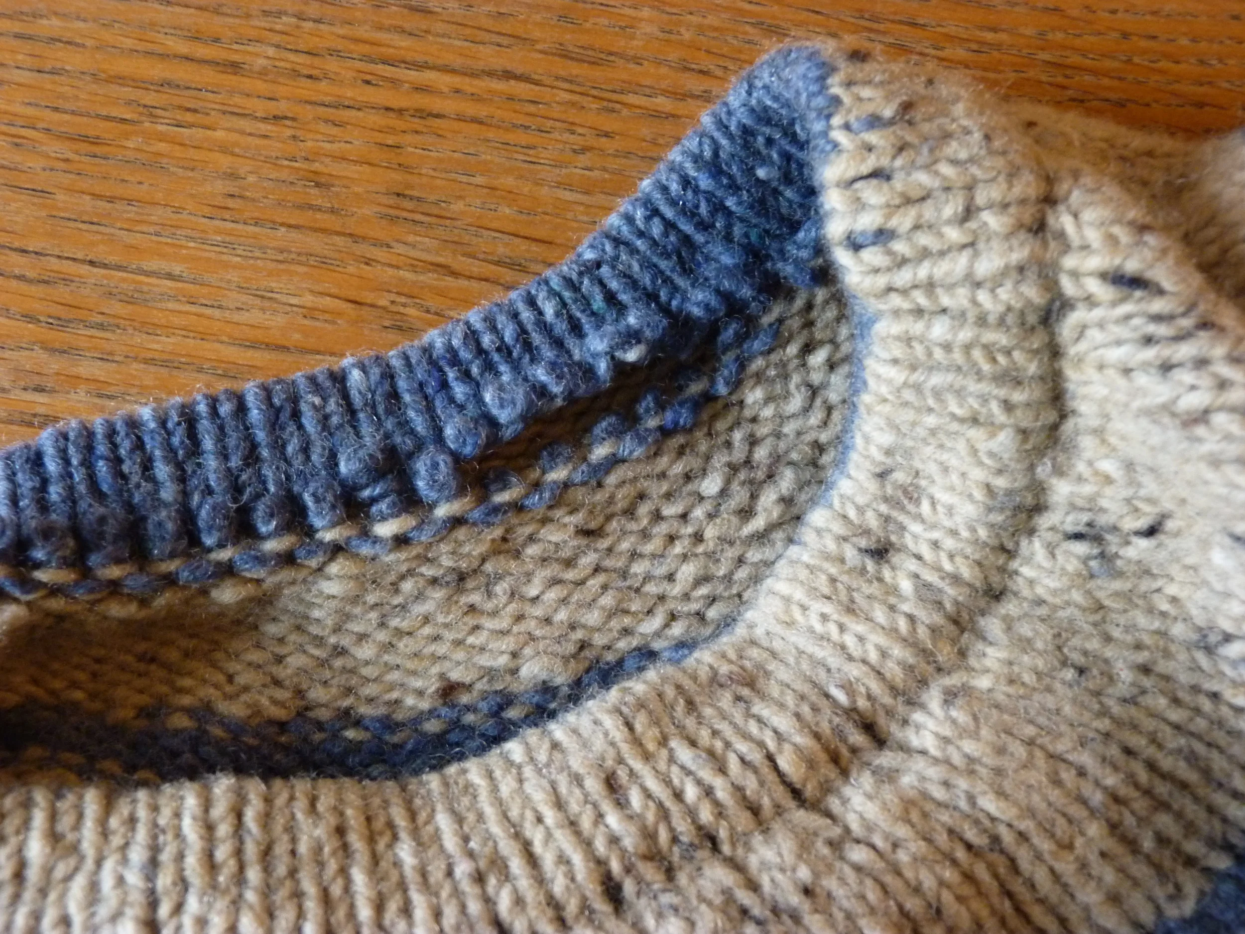 The unravelling neckband is the least of my worries with this jumper