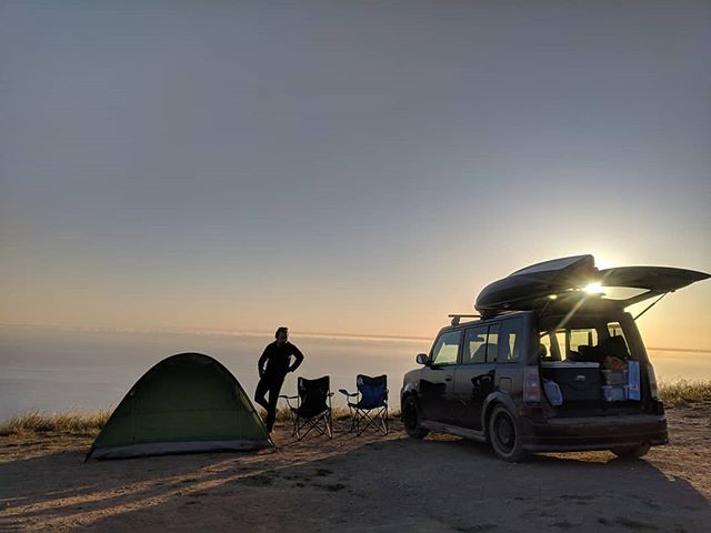 big sur waiting for sunset and sunrise in the clouds