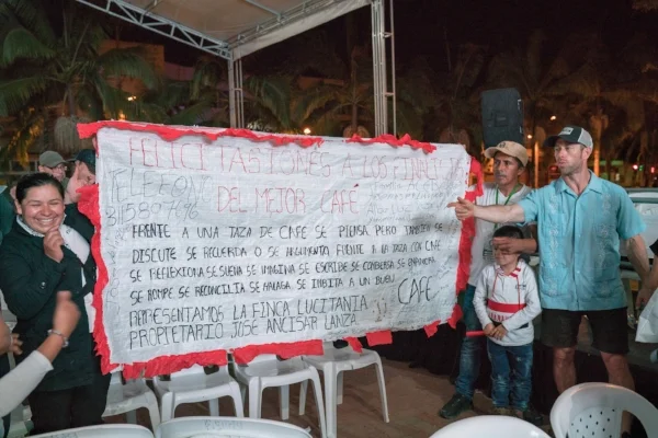 A personal banner given to us by the Lanza familia, with beautiful words surrounding the relationship between coffee and life.