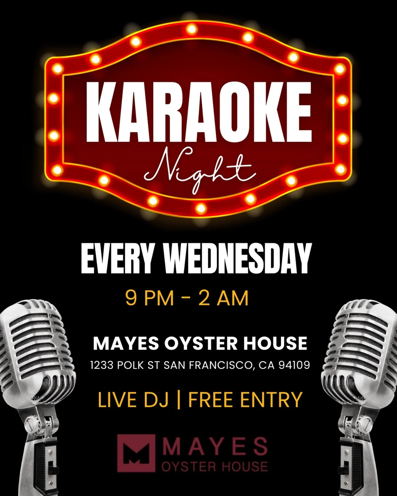 You shower vocals deserve a real audience 🎶🎤
Karaoke Wednesday&rsquo;s 
9-2am 

#sf #sfnightlife #karaoke