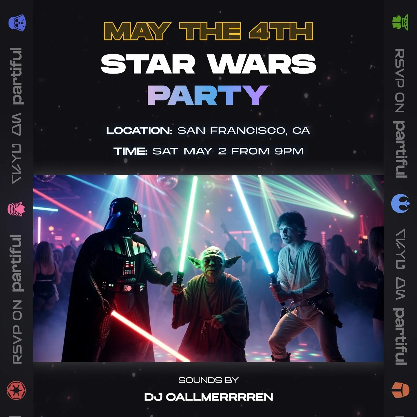 SAN FRANCISCO! the galaxy&rsquo;s favorite party of the year is coming to Mayes!!!

We&rsquo;re giving away lego star wars mini figures and sets, commemorative stickers 🥳

(spots are limited and we&rsquo;re checking the RSVP list at the door)

📍 12
