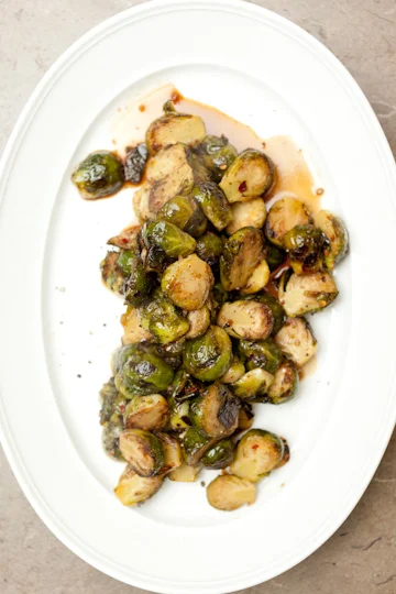 Spicy Garlic Brussels Sprouts