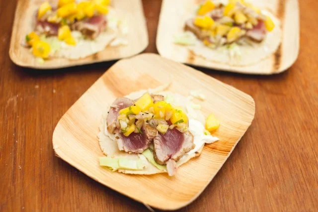 Tuna Tacos with Mango