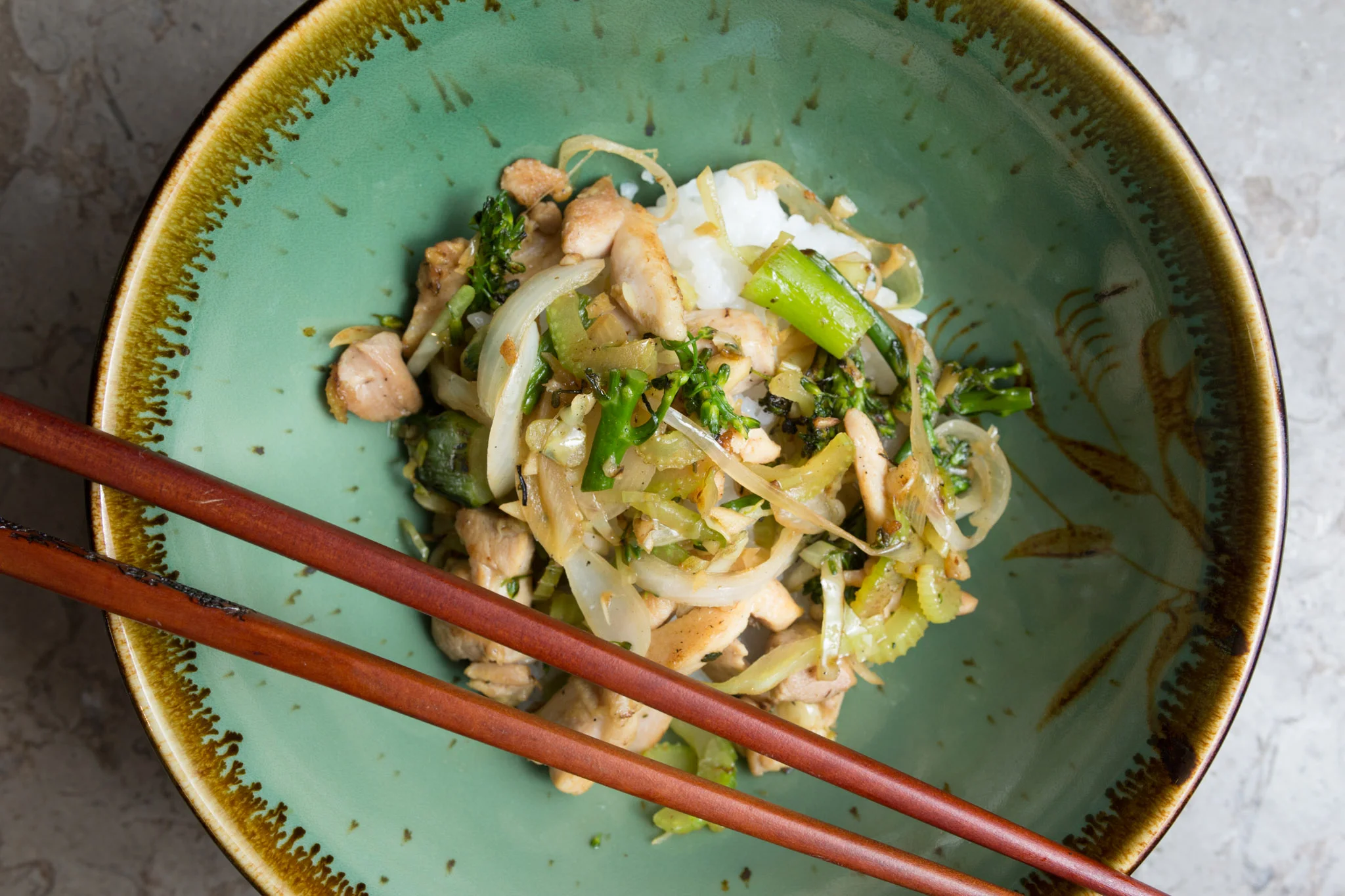 Leftover Celery & Chicken Stir Fry