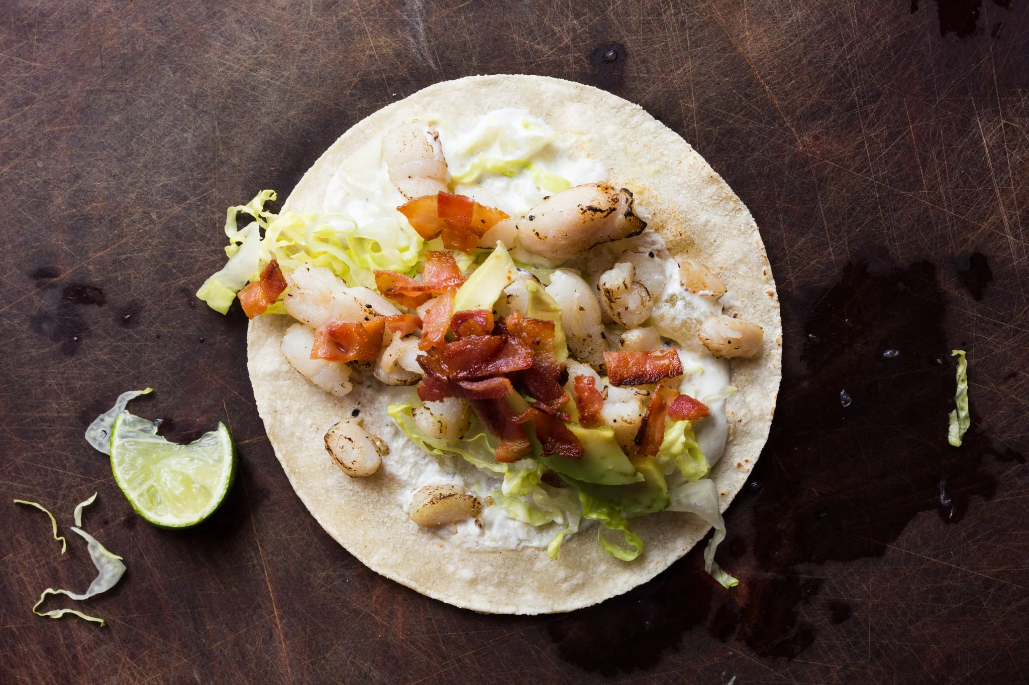 Chris' Sand Bass Bacon Tacos