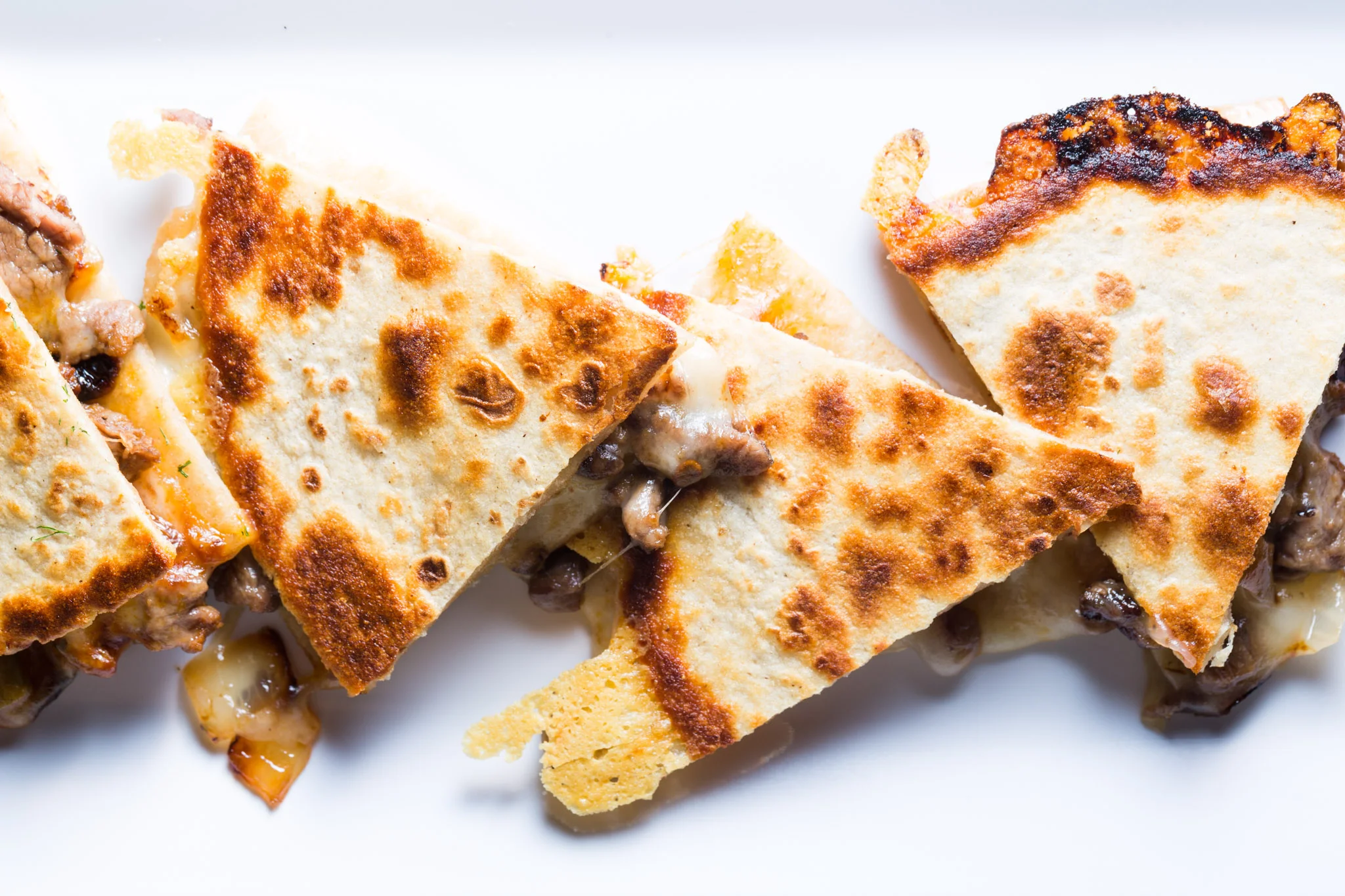 LEFTOVER STEAK, PEPPER & ONION QUESADILLA
