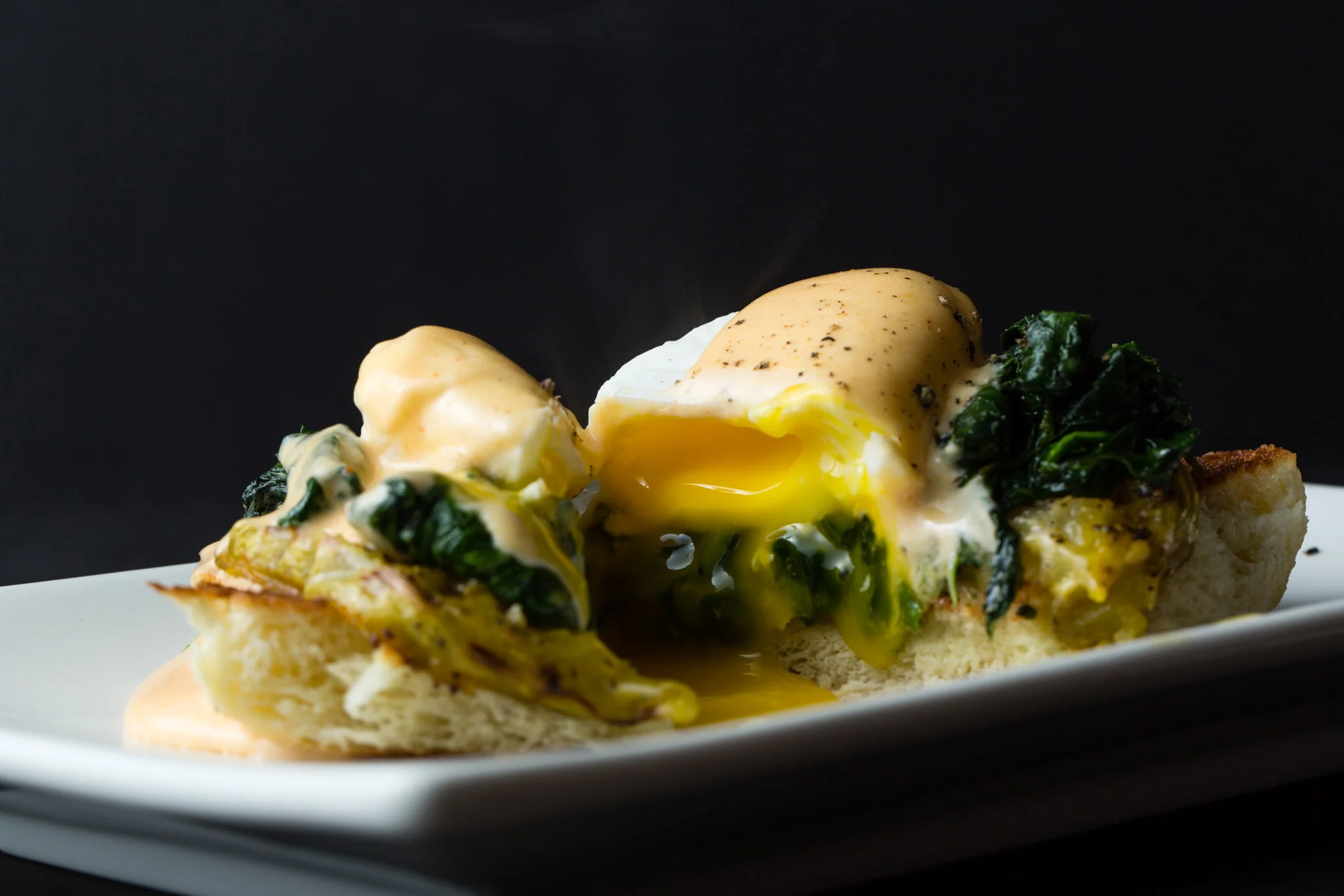 VEGETABLE BENEDICT WITH SRIRACHA HOLLANDAISE