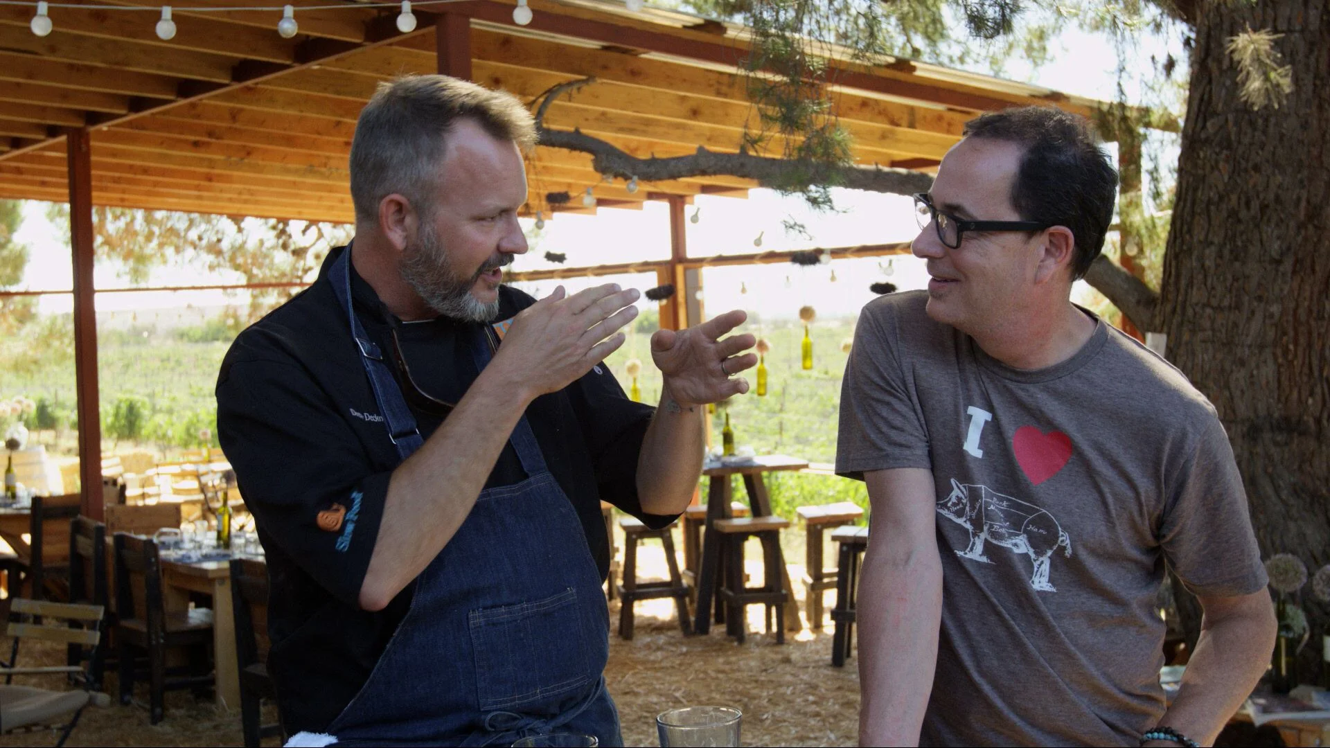 Sam with Michelin star chef, Drew Deckman at Deckman's en el Mogor