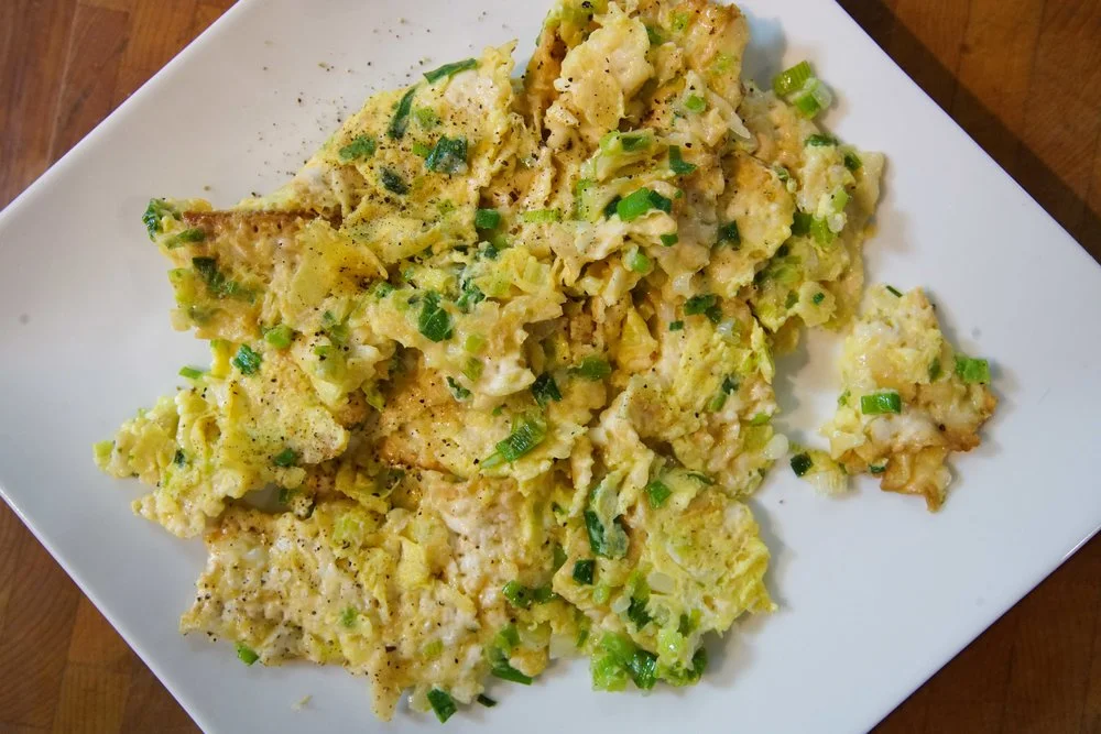 Green Onion Matzo Brei
