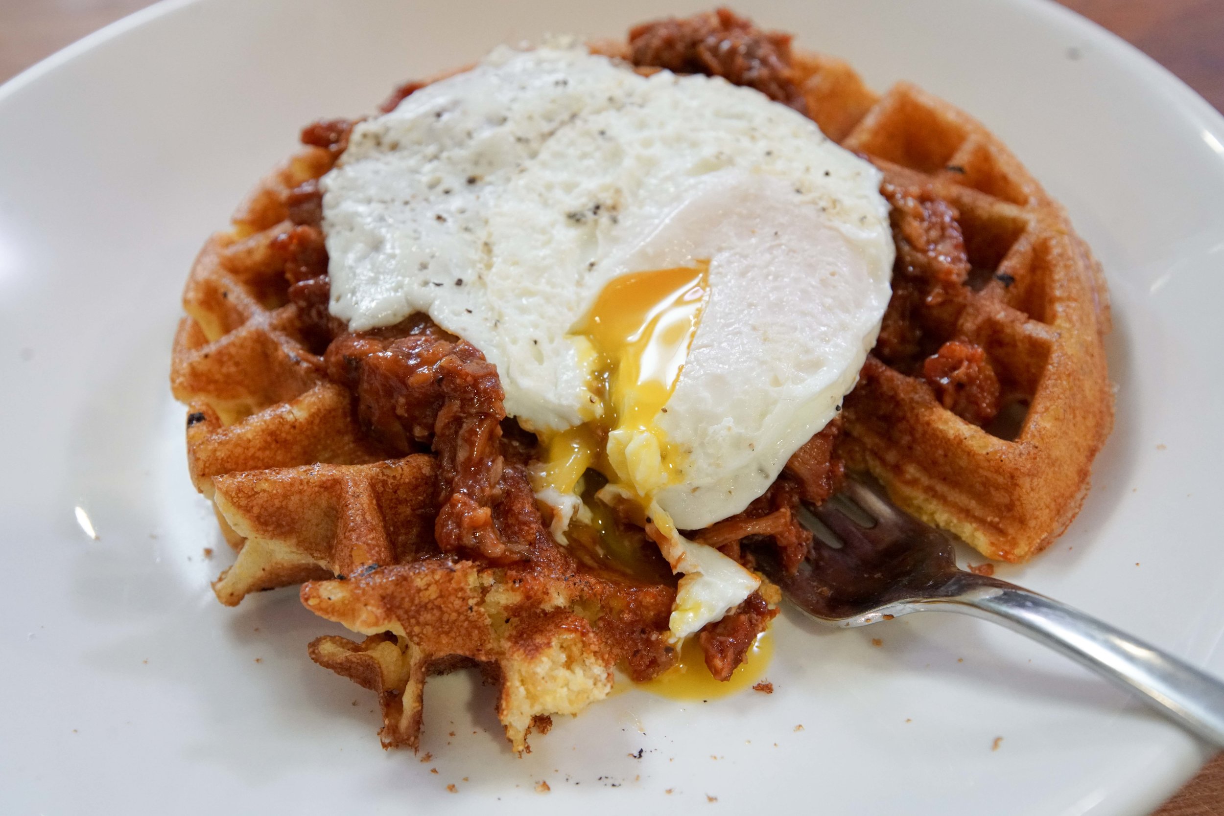 GREEN CHILI CORNBREAD WAFFLES