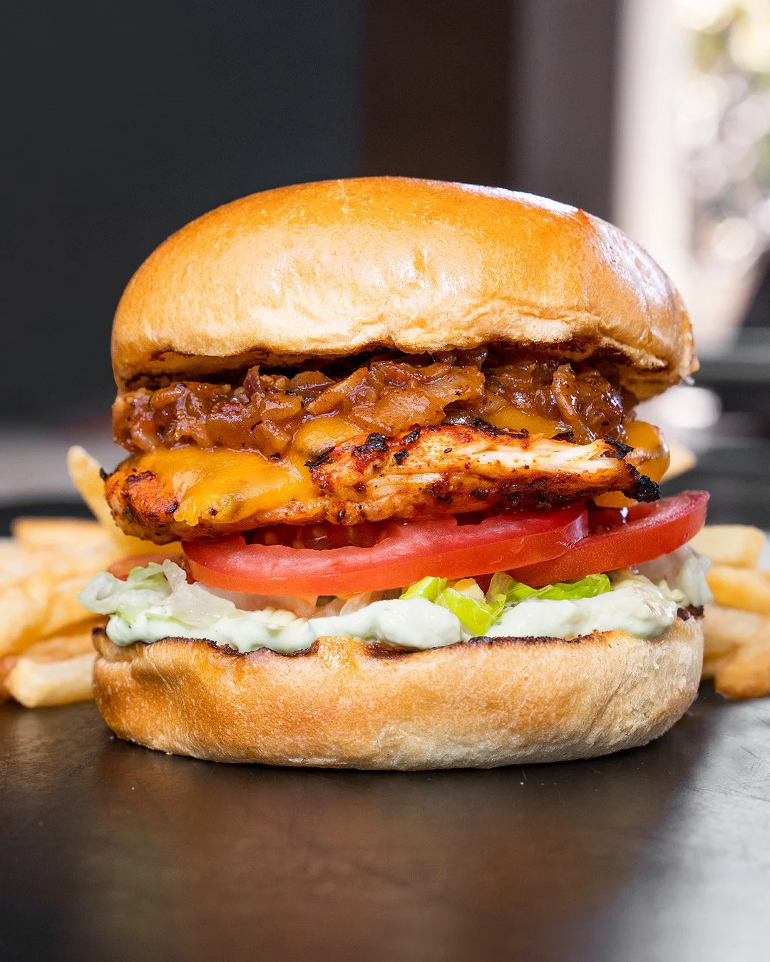 Grilled Chicken Cheddar Burger