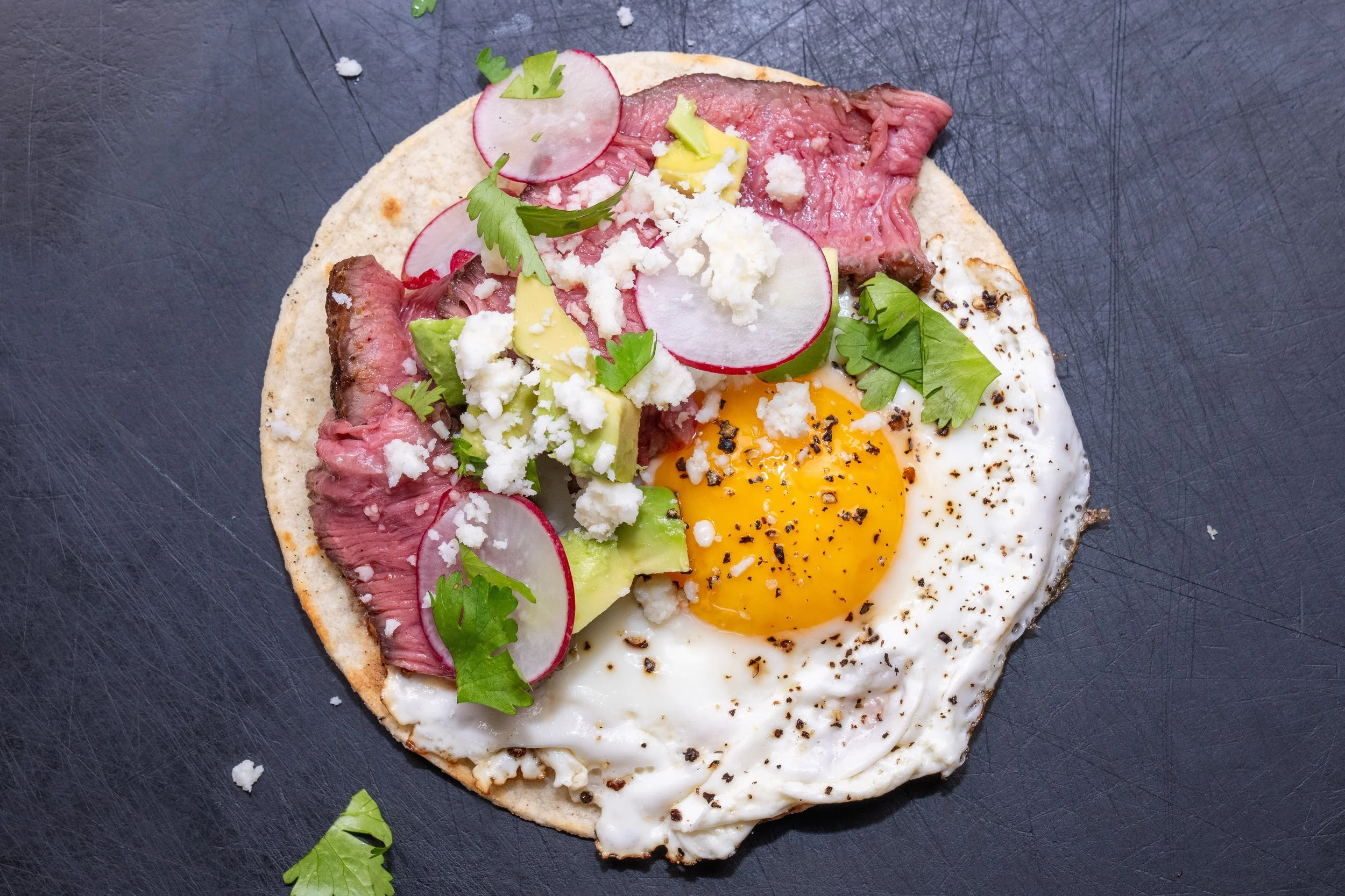CHUCK STEAK BREAKFAST TACOS