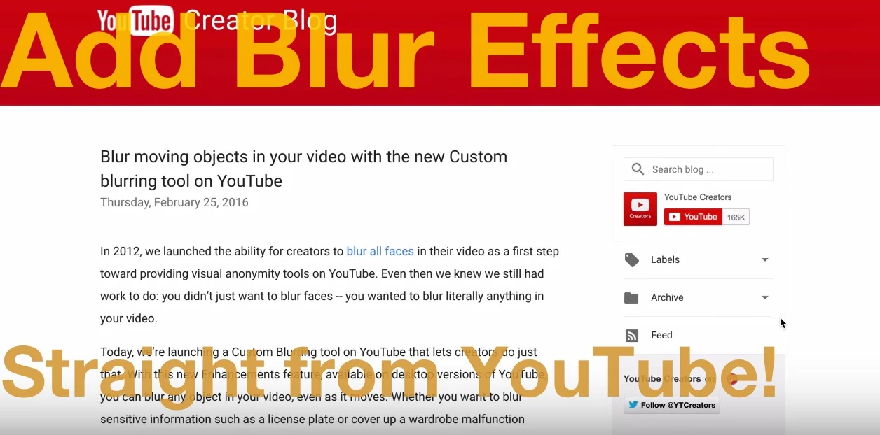 Blur Sensitive Content on Your YouTube Videos
