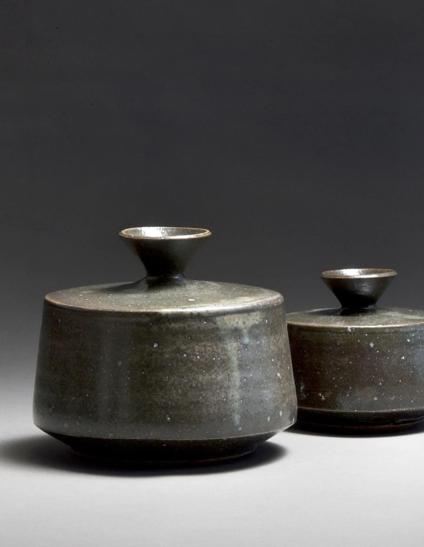 I’ll leave most drips that happen after dipping a piece in a bucket of glaze (rather than removing them by smoothing with a finger or tool). I feel it’s a record of the process and provides spontaneity on otherwise quiet forms.