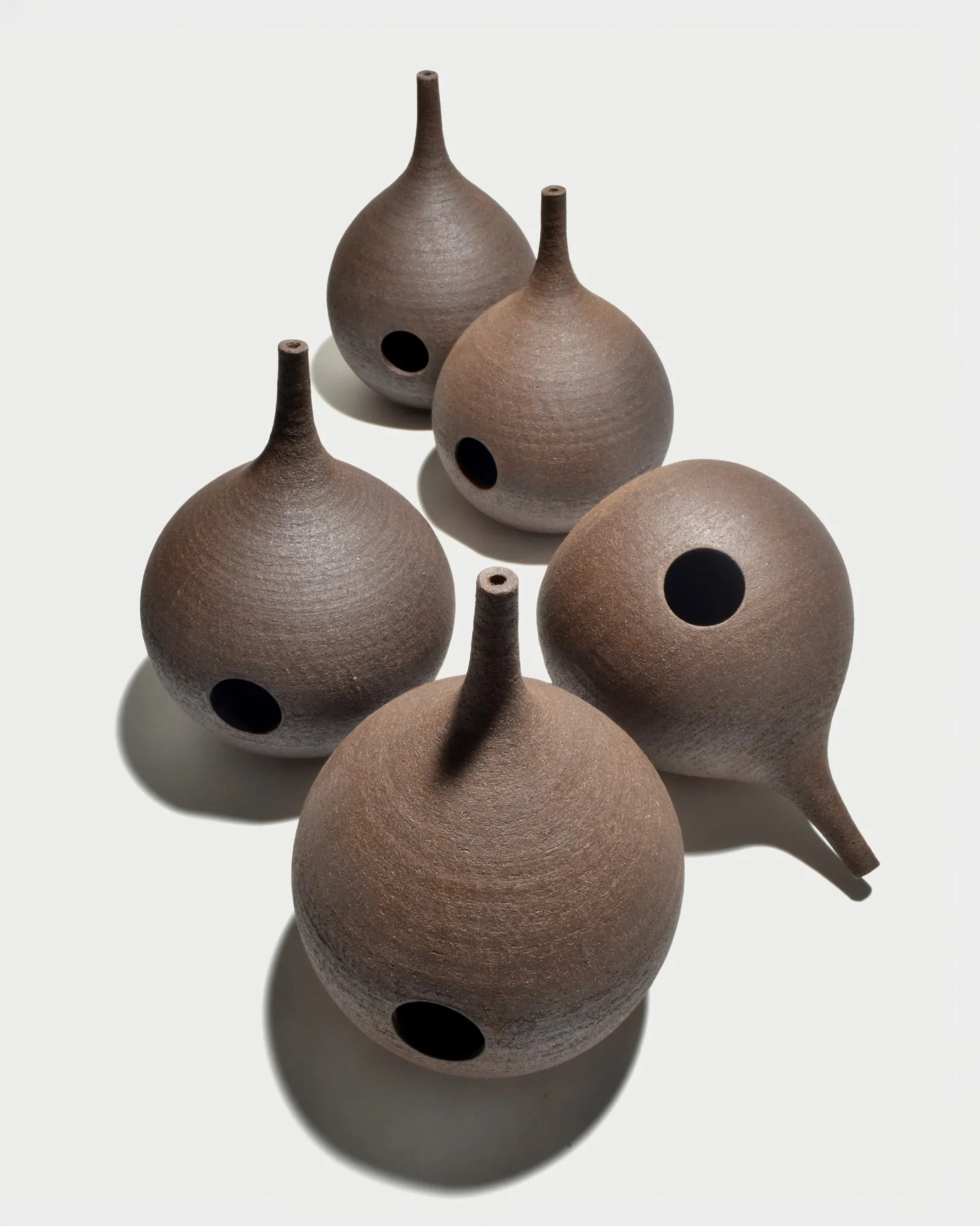 New bird feeders in Espresso.