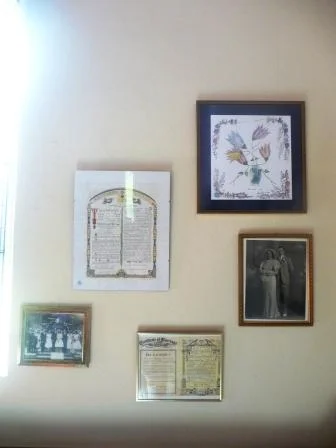 Ketubah of Eileen and Sidney Regen (pictured on left) and Eileen’s parents, Gertrude and Donald Gaines (pictured on right).