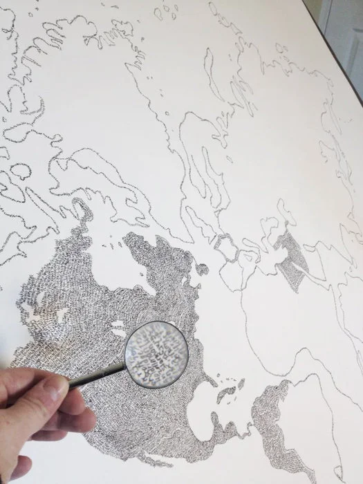 Corrie Siegel, Network Map, In Progress (detail), ink on paper. Star Tours, Los Angeles-wide. 17 x 21″.