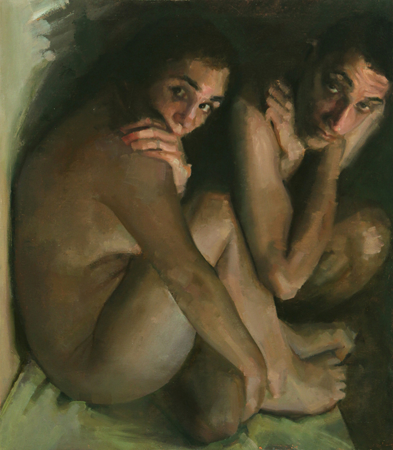 2 In Difference, Aisen and Nick 1. Oil on canvas H32%22xW48%22 2009.jpg