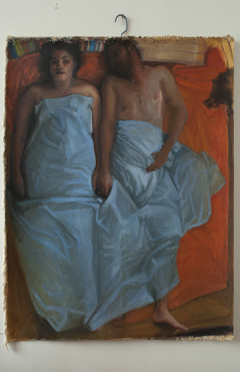 5 Home More and Less, Orange Sheet. Oil on canvas H60%22xW48%22 2011.jpg