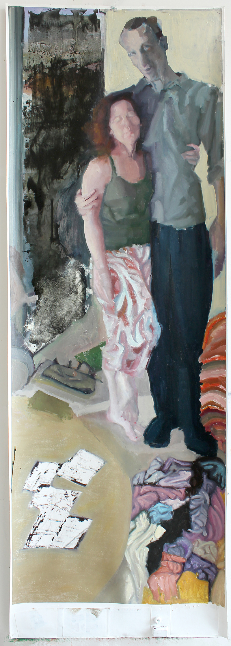 13 Buried Commentaries, home more and less. Oil on Canvas H80%22xW30%22 2013.jpg
