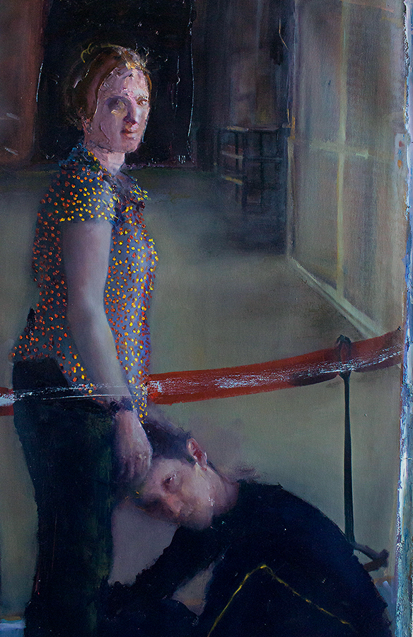 16 Commentaries, access. detail. Oil on canvas H78%22XW36%22 2015.jpg