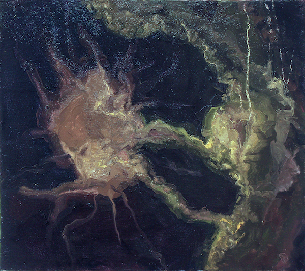 SW 9 Julia Sacha, The connection between innate and adaptive immunity, Advanced Painting Spring 2016 H15”xW18” Oil on canvas, Advanced Painting Spring 2016 Davidson College.jpg