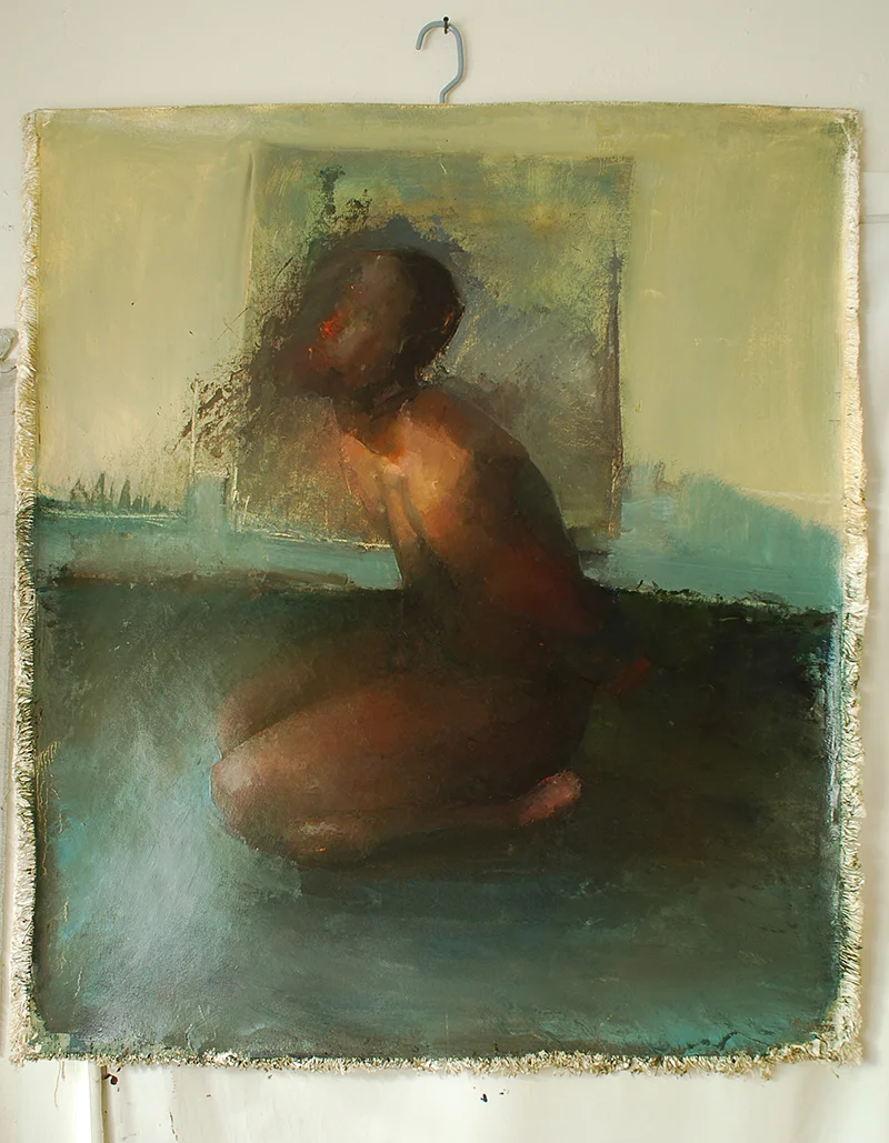 Every Body Knows, blindfold 4, Oil on canvas, H42"xW35", 2007