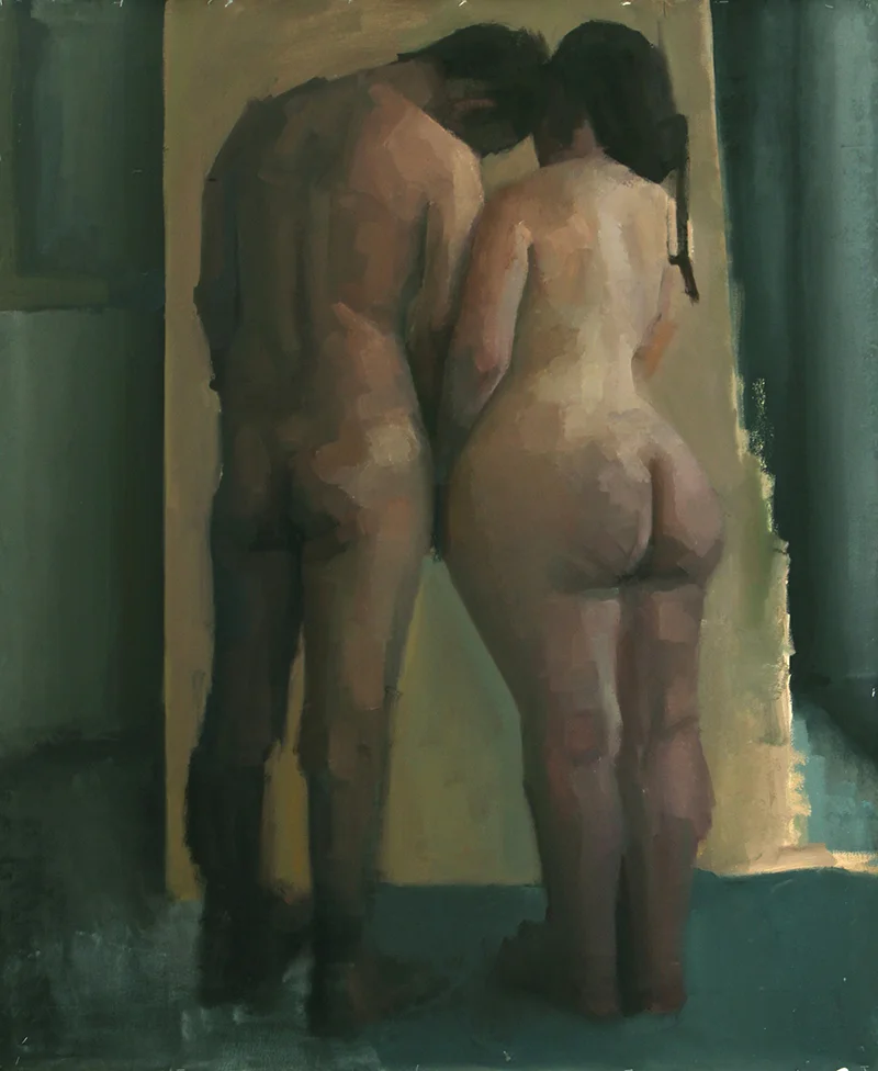 In Difference, Noa and Ariel, not facing, Oil on canvas, H60"xW48", 2010 sold