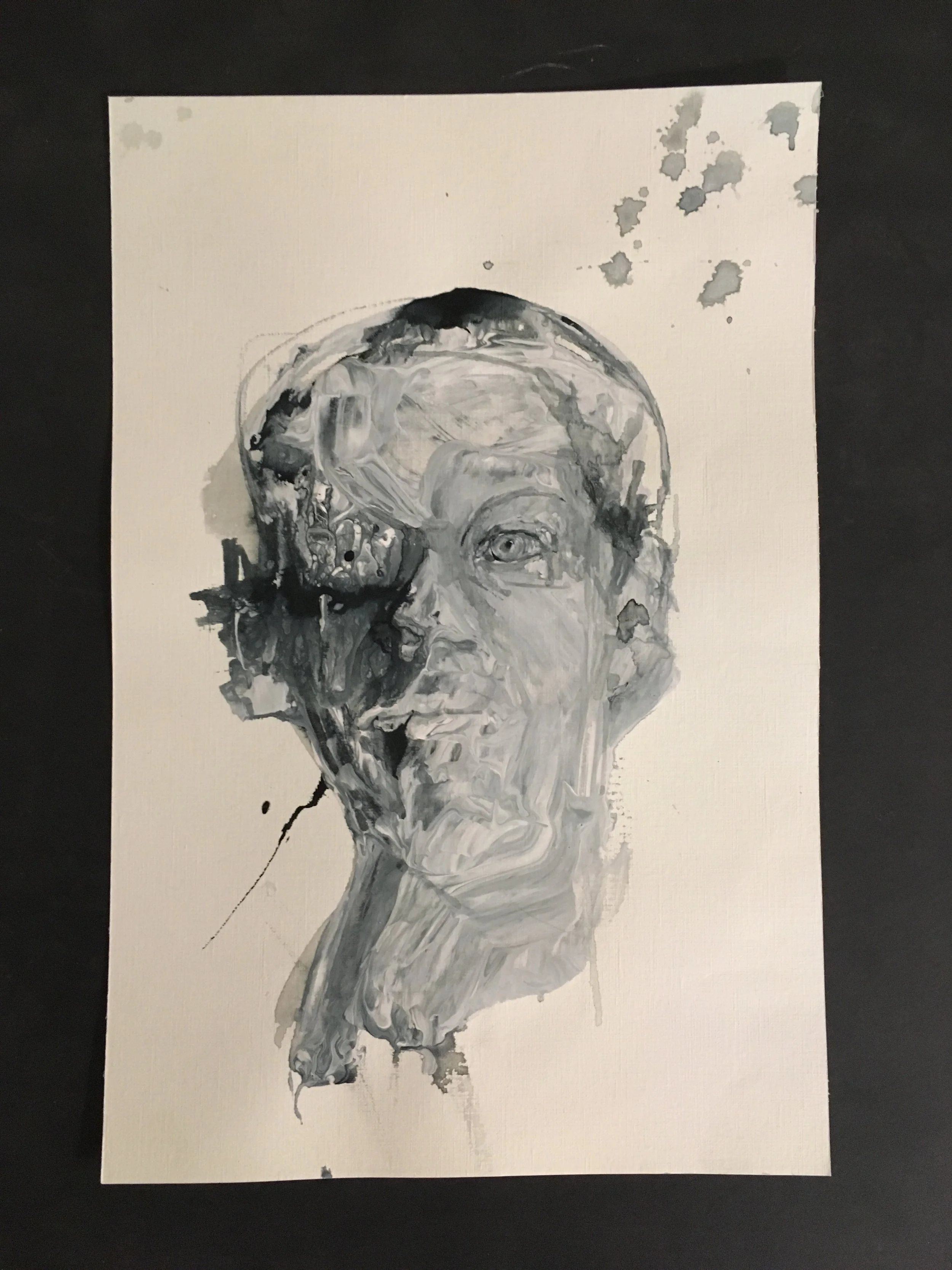 8. 10.5"x16", ink and acrylic on paper, 2018