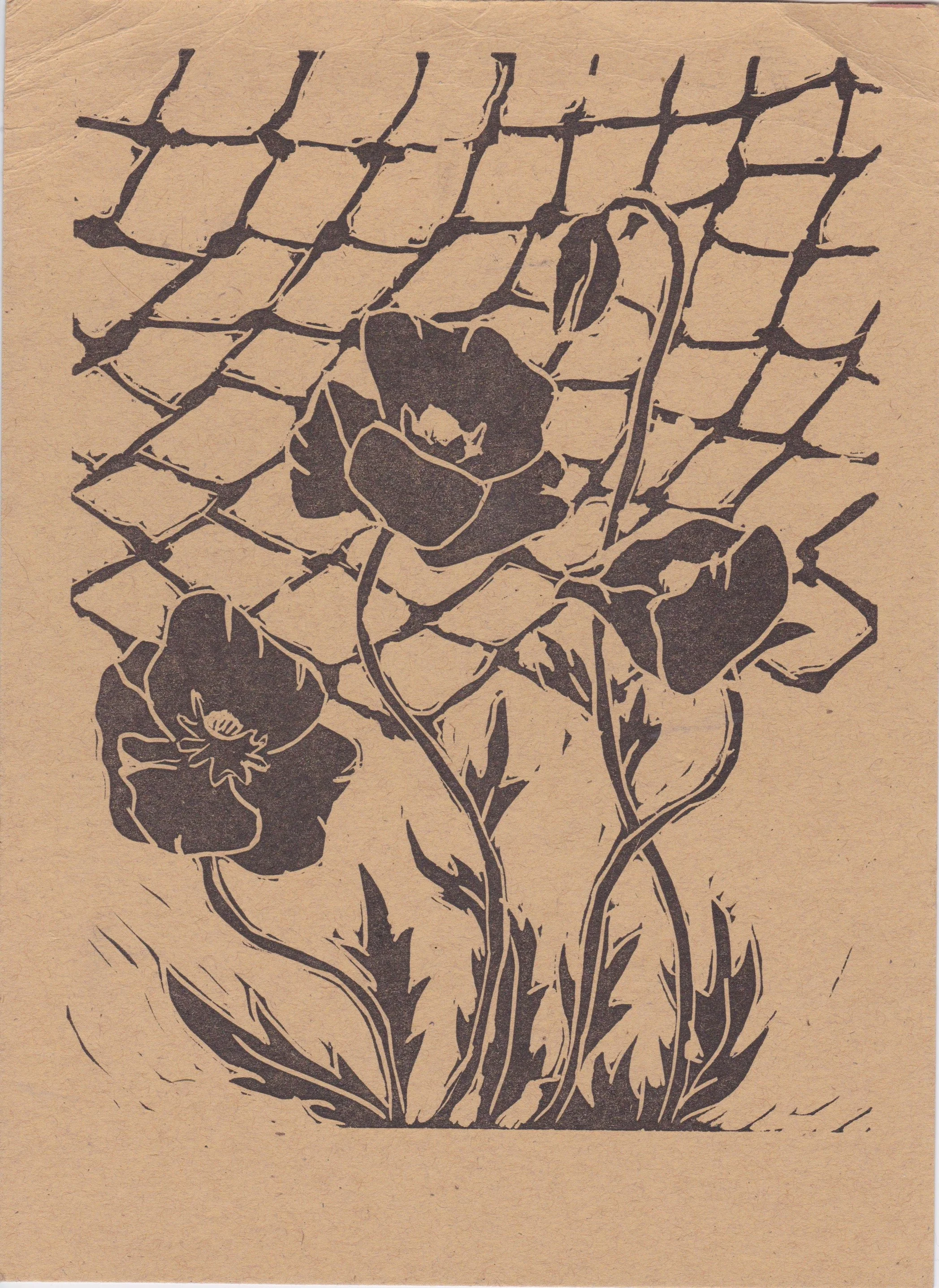 Carolina Chauffe 1 - poppies print brown - hemlock.jpeg
