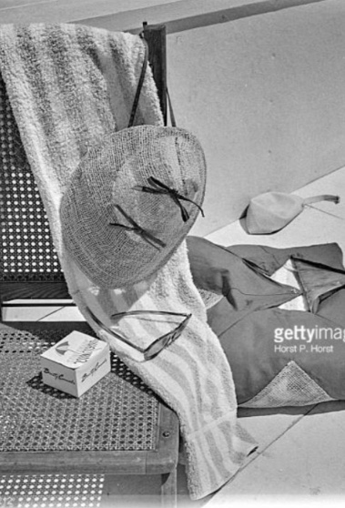 Duster draped on chair