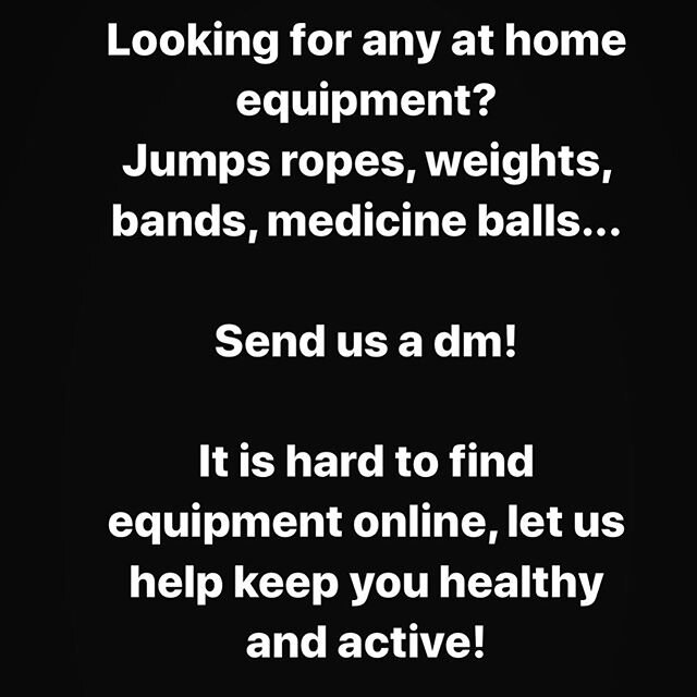 Let&rsquo;s keep you active and healthy! Send us a DM!