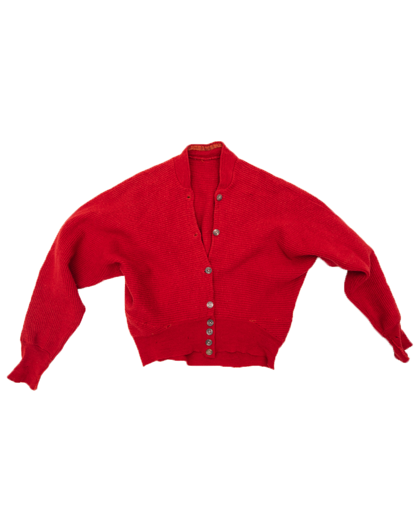 cropped wool cardigan