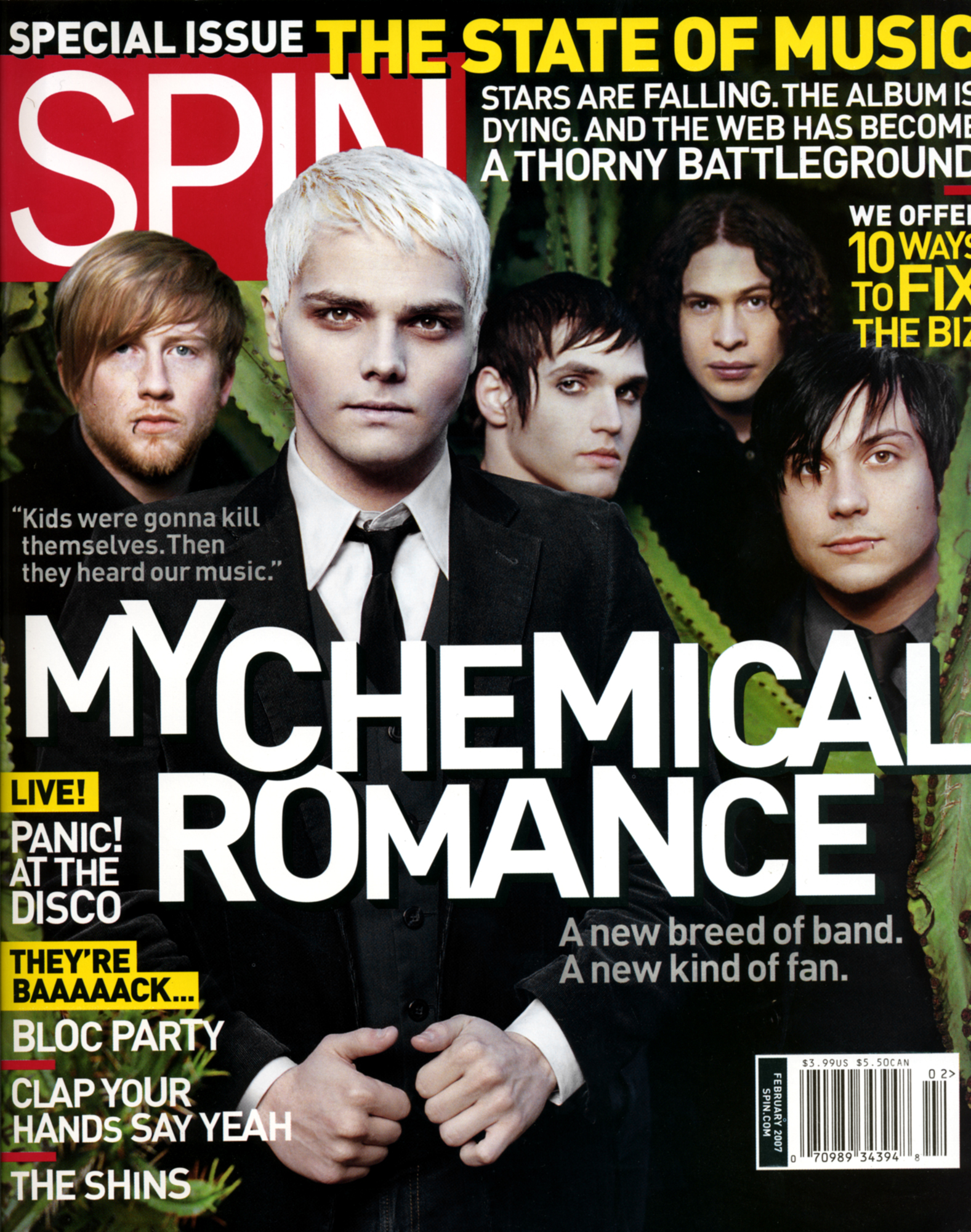 My Chemical Romance: Spin Cover & Editorial