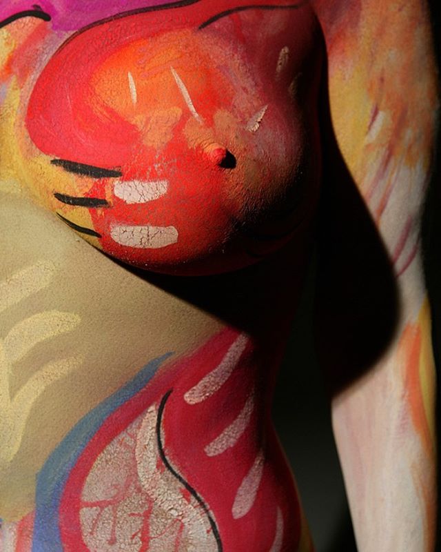 @cvfotoz body painting @melaniemanson.la #bodypaint #maccosmetics #kryloncosmetics #airbrushmakeup #hanson
