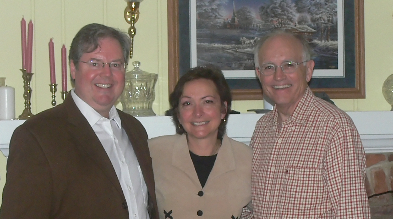 Sharon and I pictured with Jerry Rushford in Falls Church, Virginia