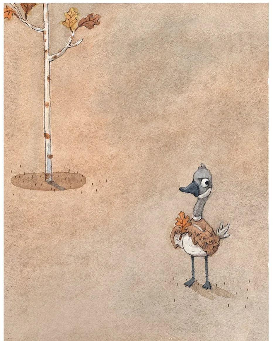 Skeptical goose is skeptical 
.
.
.

#jamesillustrated #art #painting #illustration #watercolor #drawing #coloredpencil #kidlitart #kidlitartist #picturebook #picturebookart #childrensbook #childrensbookart #traditional_art #traditionalart #picturebo