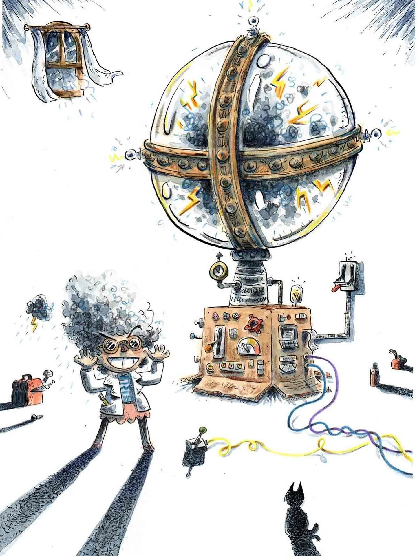 Penelope has an evil weather machine. So, watch out!
.
.
.
#childrensbookillustration #picturebook #kidlitart