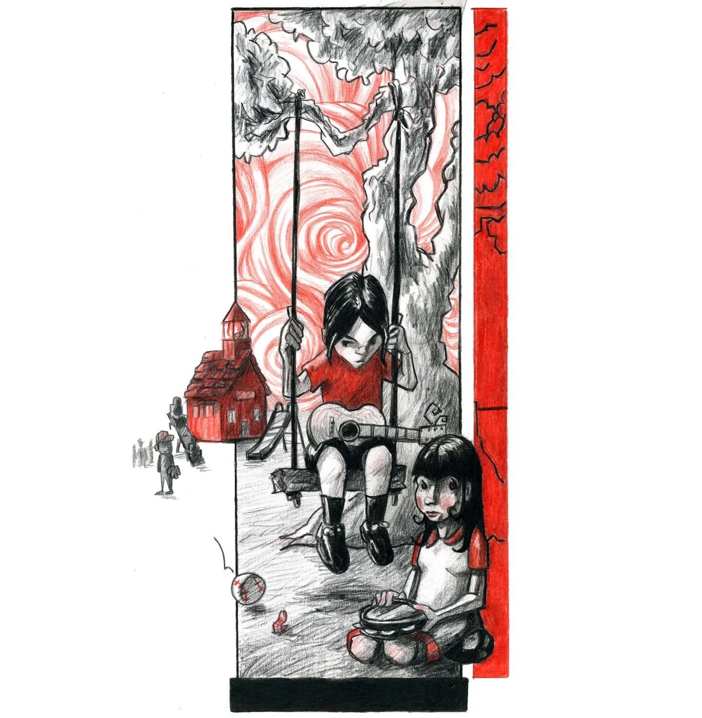 Found this old @thewhitestripes piece from way back in art school. Still one of my favorite bands