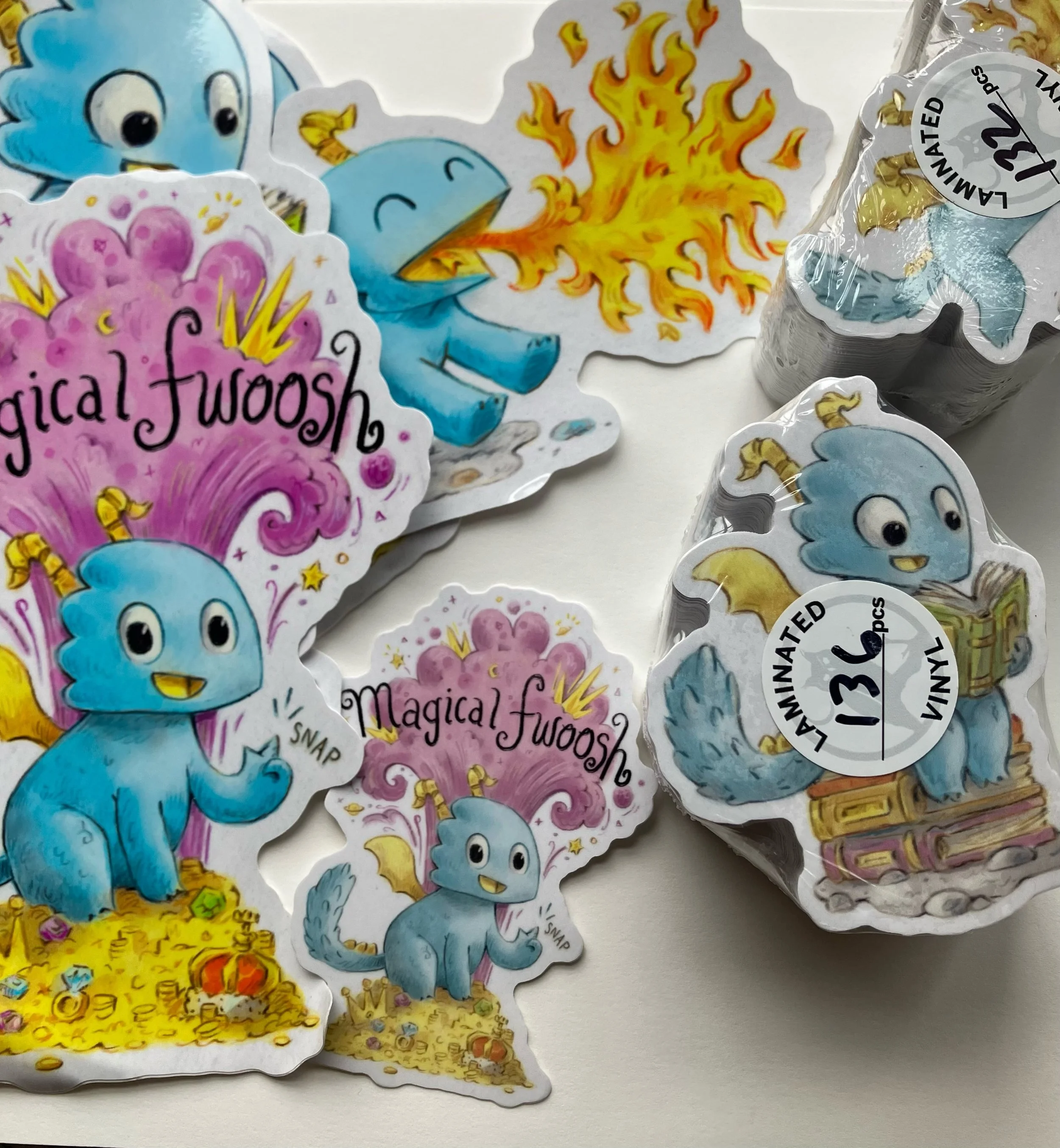 New book, new merch! Love these little guys and can&rsquo;t wait to hand them out when my new book, There&rsquo;s a Dragon in the Well! Comes out on September 1 with @chroniclebooks 

#childrensbook #kidsbooks #picturebookart