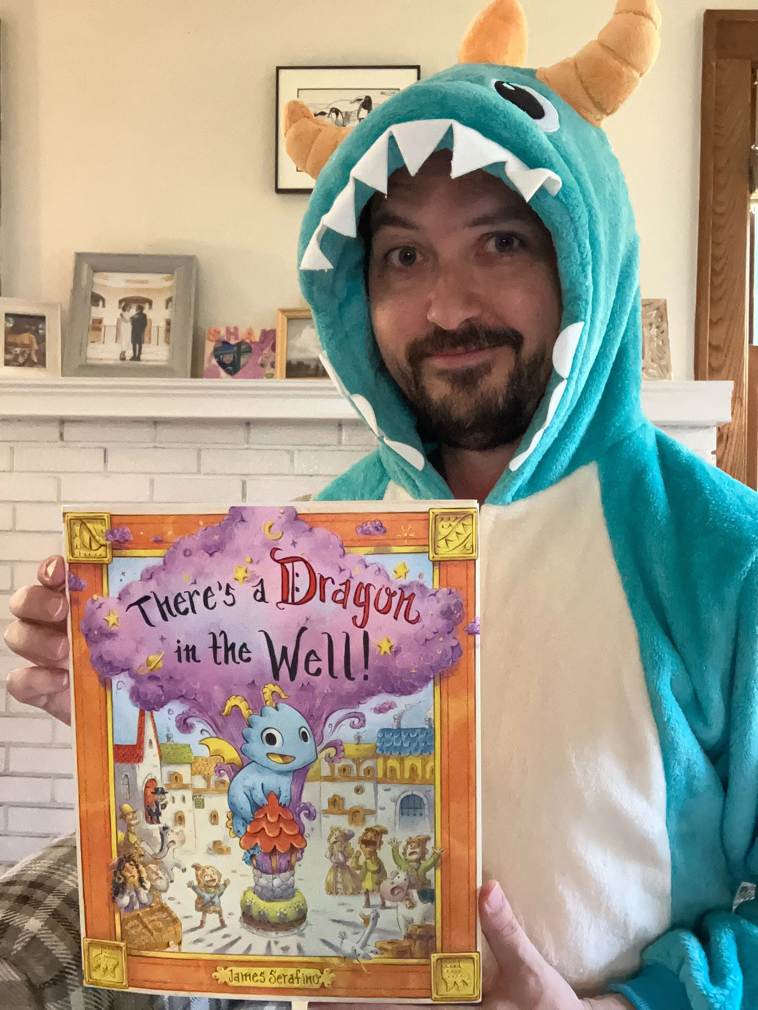 Me, at my most serious. There&rsquo;s a Dragon in the Well! Out September 1 ! @chroniclekidsbooks #dragon