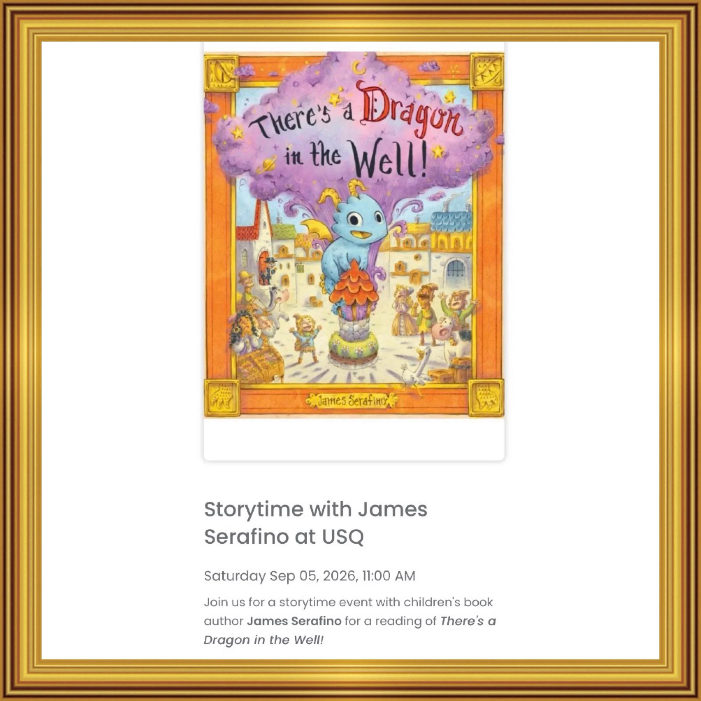 Join me at The Strand on Saturday Sept 5 at 11am for the first reading of my new book, There&rsquo;s a Dragon in the Well! @strandbookstore @chroniclekidsbooks Yay!!!