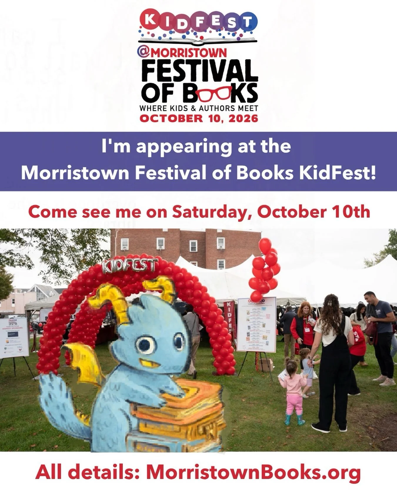 See you Saturday in Morristown! @morristownbooks @chroniclekidsbooks