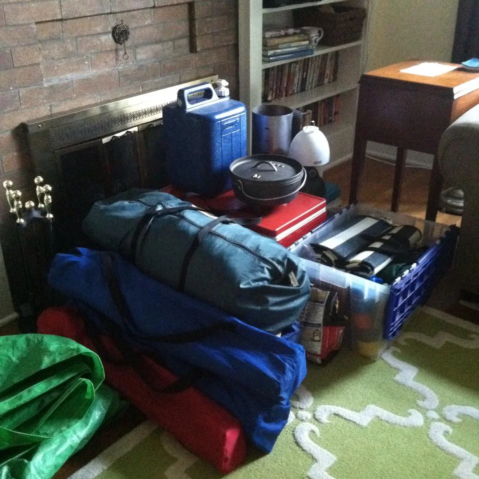 Shockingly all of this plus my pack, stuff sack, and Kim's duffel fit in my Corolla. Lola is such a badass.